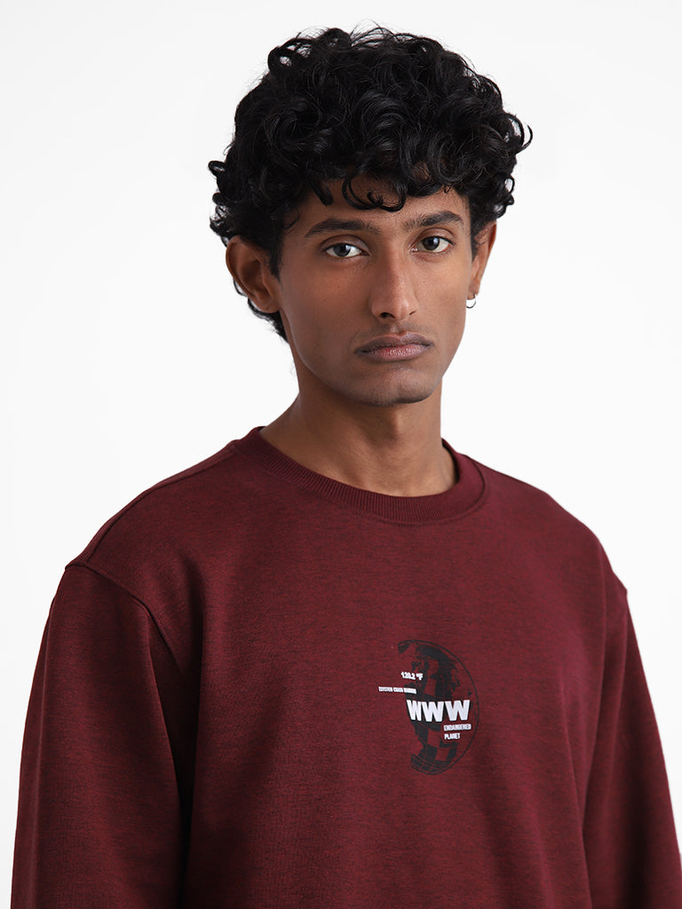 maroon crewneck