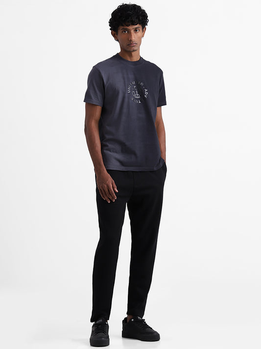 Studiofit Black Relaxed-Fit Mid-Rise Joggers