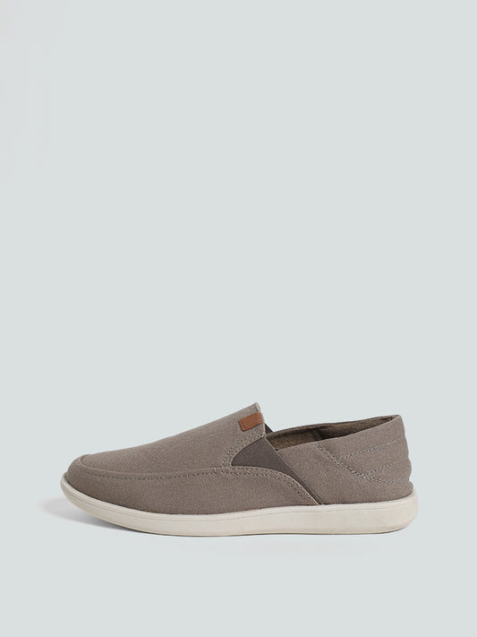 SOLEPLAY Plain Slip-On Taupe Loafers