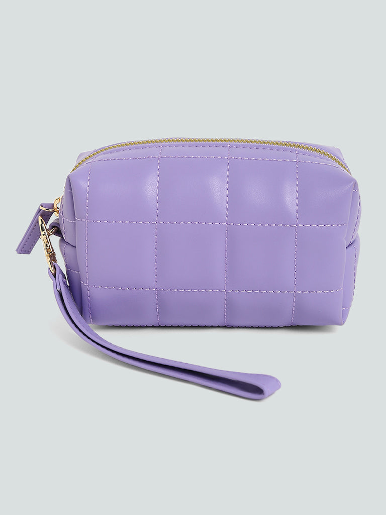 Studiowest Lilac Quilted Square Pouch - Small