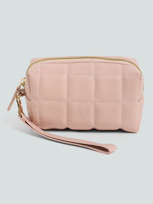 Studiowest Nude Quilted Square Pouch - Small