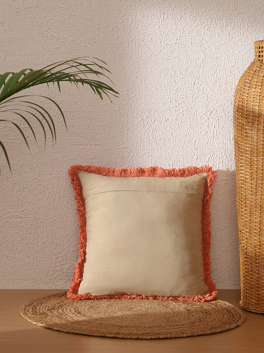 Westside Home Bold Multicolor Floral Embroidered Cushion Cover