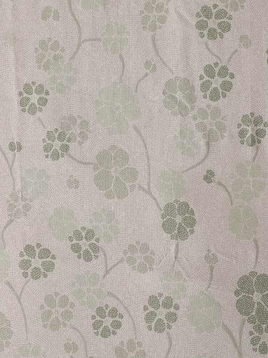 Westside Home Mint Stippled Floral Printed Single Fitted Sheet