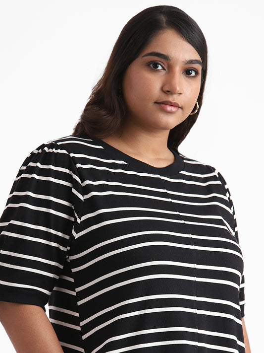 Gia Black Striped Jeanson Dress