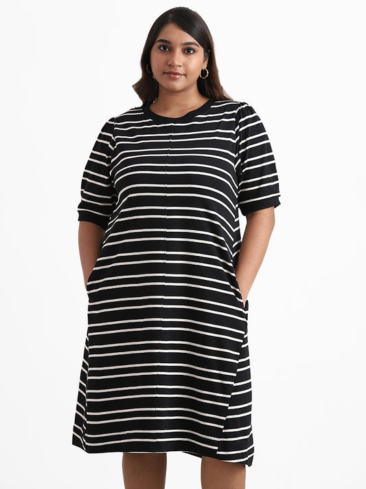 Gia Black Striped Jeanson Dress