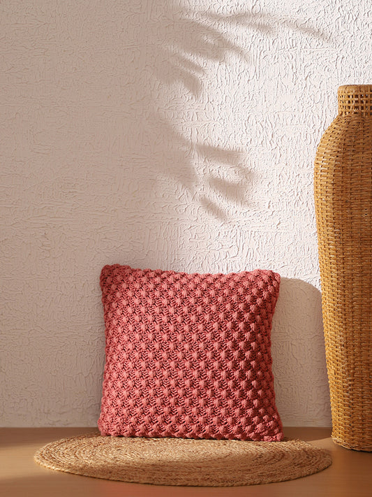 Westside Home Coral Crochet Knitted Cushion Cover