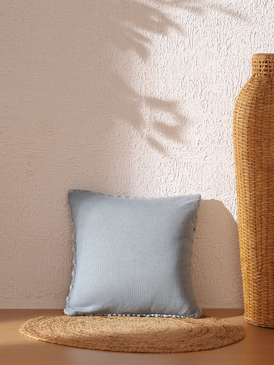Westside Home Light Blue Crochet Knitted Cushion Cover