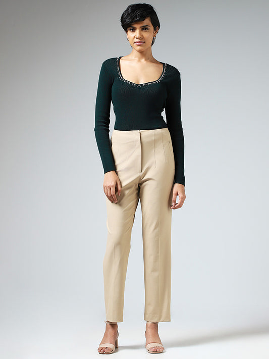 Wardrobe Emerald Green Embellished Top