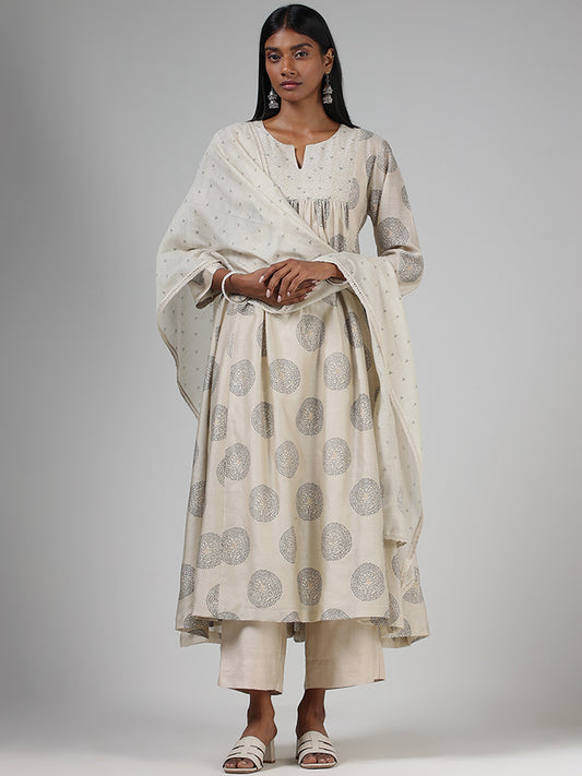 Zuba Beige Plain Fit Palazzos