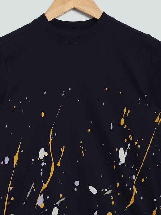 Y&F Kids Black Splatter Pattern T-Shirt