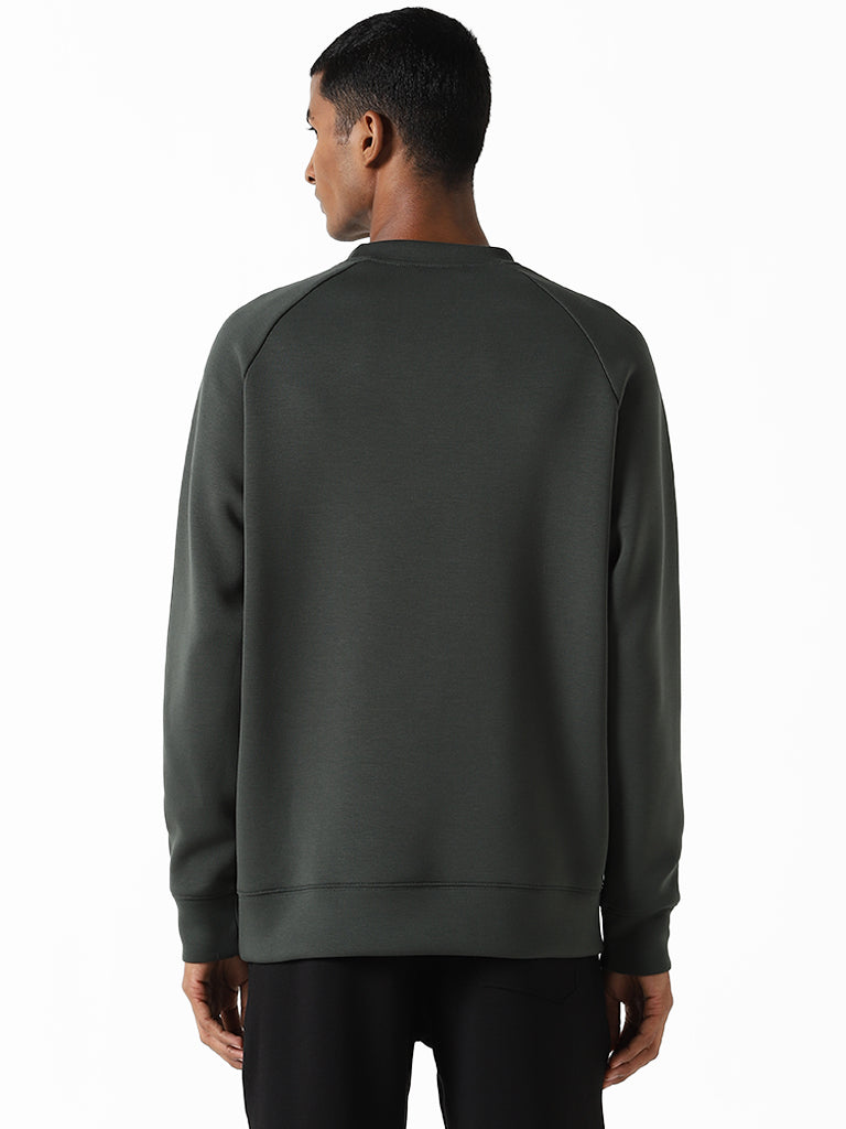 Studiofit Olive Relaxed Fit Sweatshirt