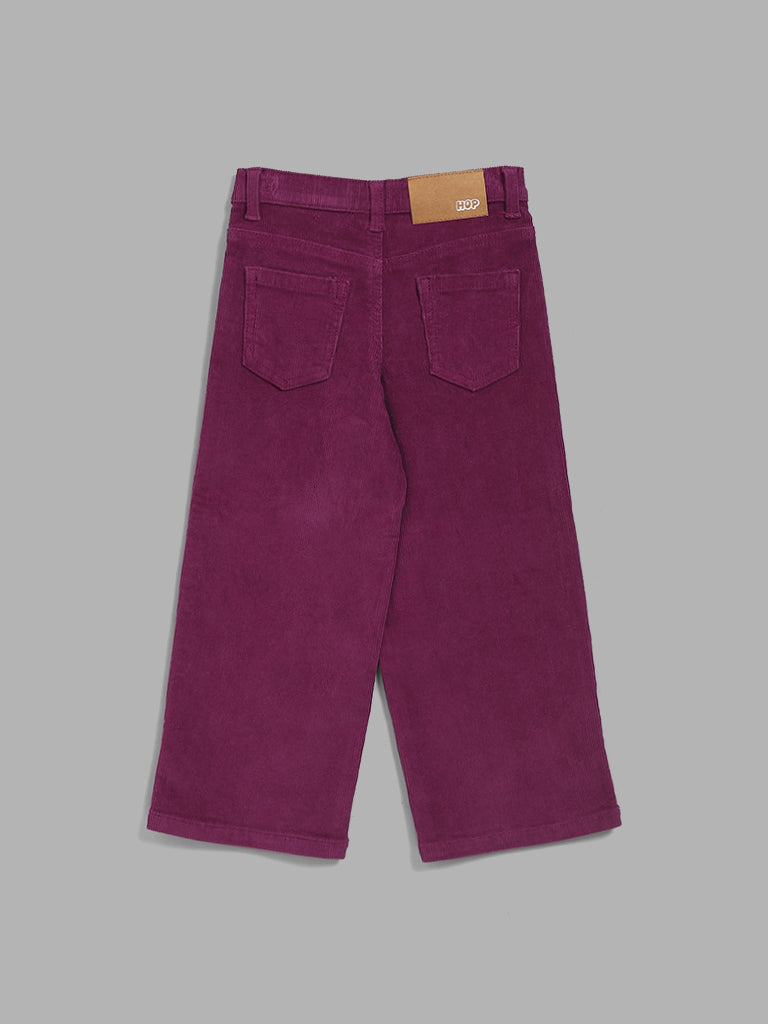 HOP Kids Purple Corduroy Trousers