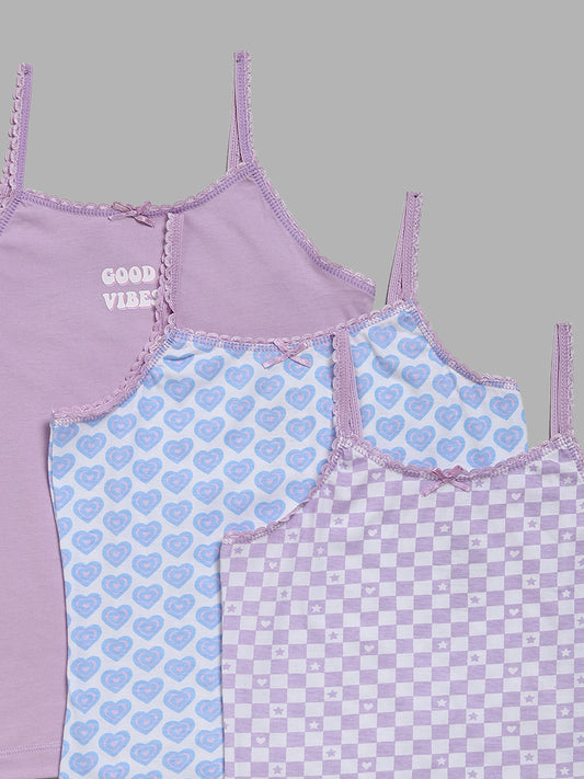 Y&F Kids Multicolor Camisoles - Pack of 3