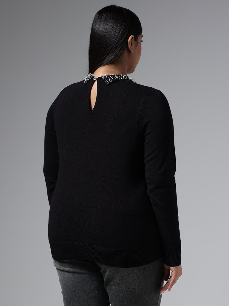 Gia Black Pearl Accent Sweater