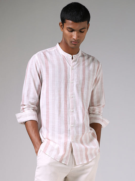 ETA Pink Striped Cotton Resort-Fit Shirt