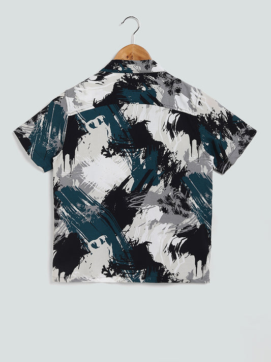 Y&F Kids Abstract Printed Multicolor Shirt