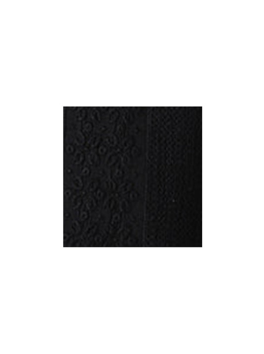 ETA Black Embroidered Resort Fit Dobby Shirt