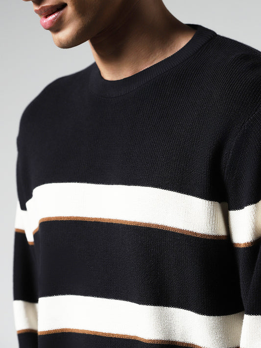 Ascot Black Striped Sweater
