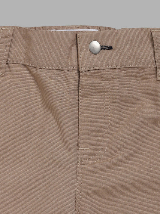 HOP Baby Solid Tan Brown Trousers