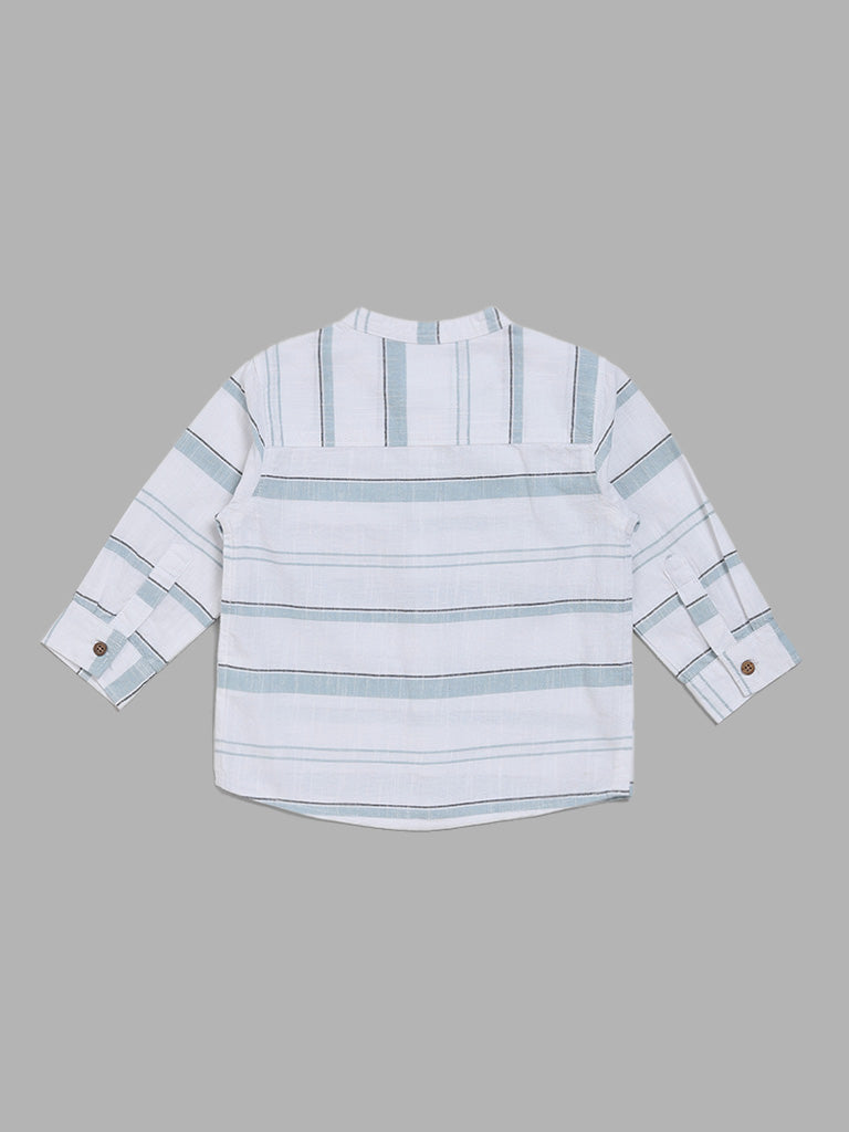 HOP Baby Teal Striped Shirt