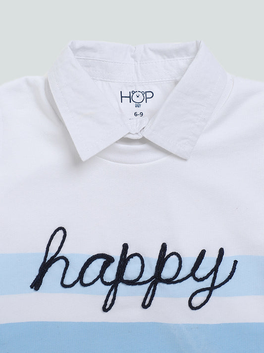 HOP Baby White Colorblock T-Shirt