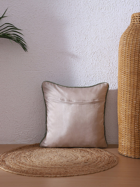 Westside Home Dark Forest Green Pipe Sequence Cushion Cover
