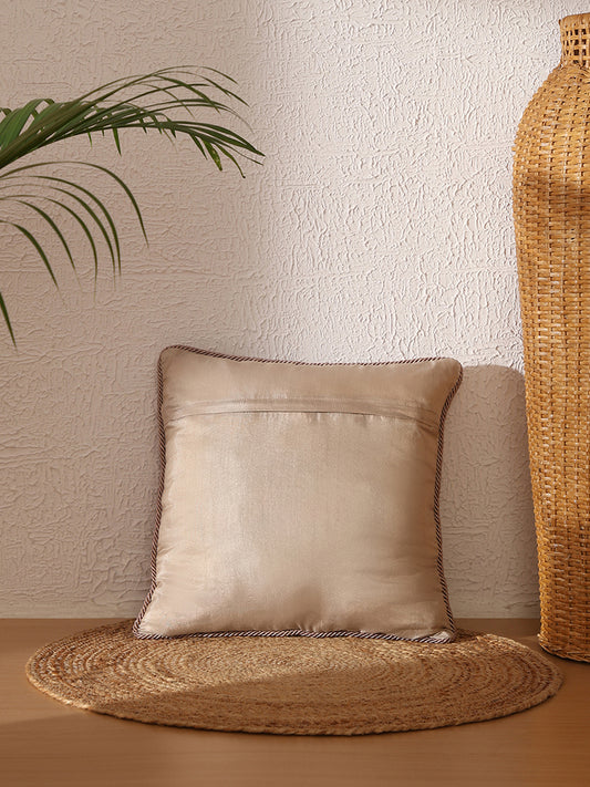 Westside Home Maroon Pipe Sequence Cushion Cover