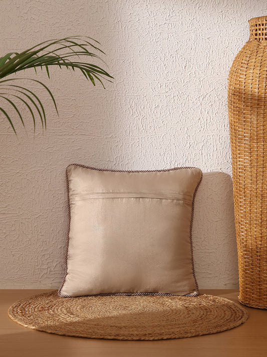 Westside Home Beige Pipe Sequence Cushion Cover