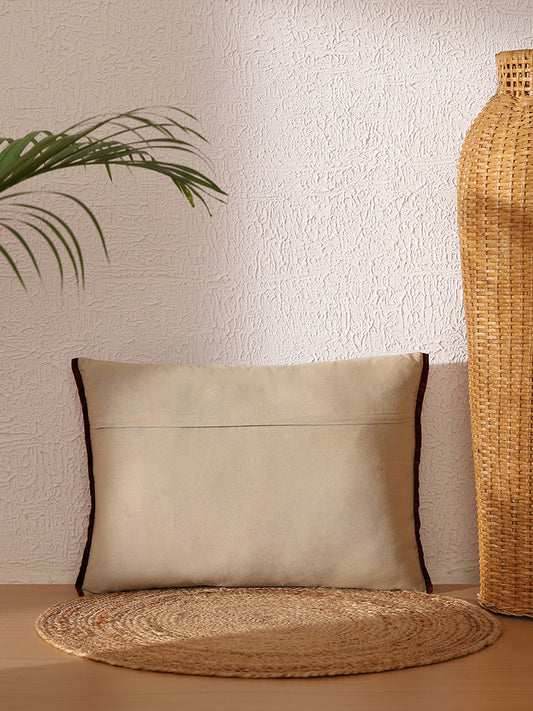 Westside Home Elephant Multicolour Embroidered Cushion Cover