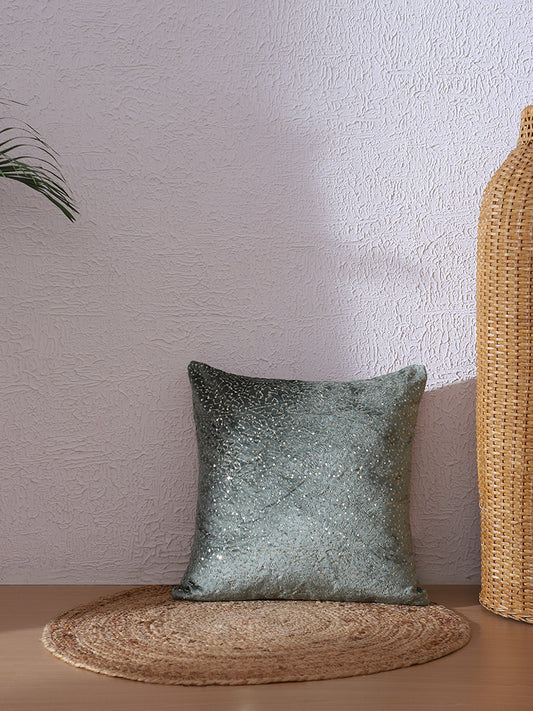 Westside Home Forest Green Sequins Cushion Cover