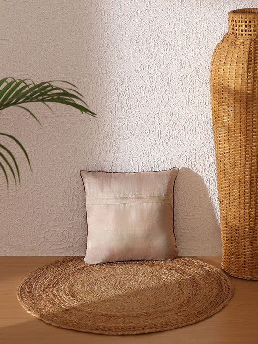 Westside Home Maroon Sequins Cushion Cover