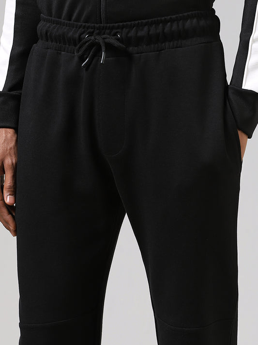 Studiofit Solid Black Slim Fit Joggers