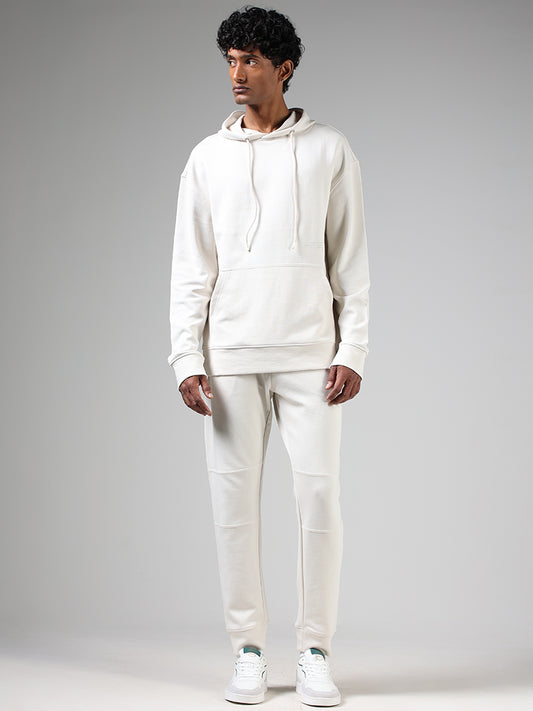 Studiofit Off White Relaxed Fit Joggers