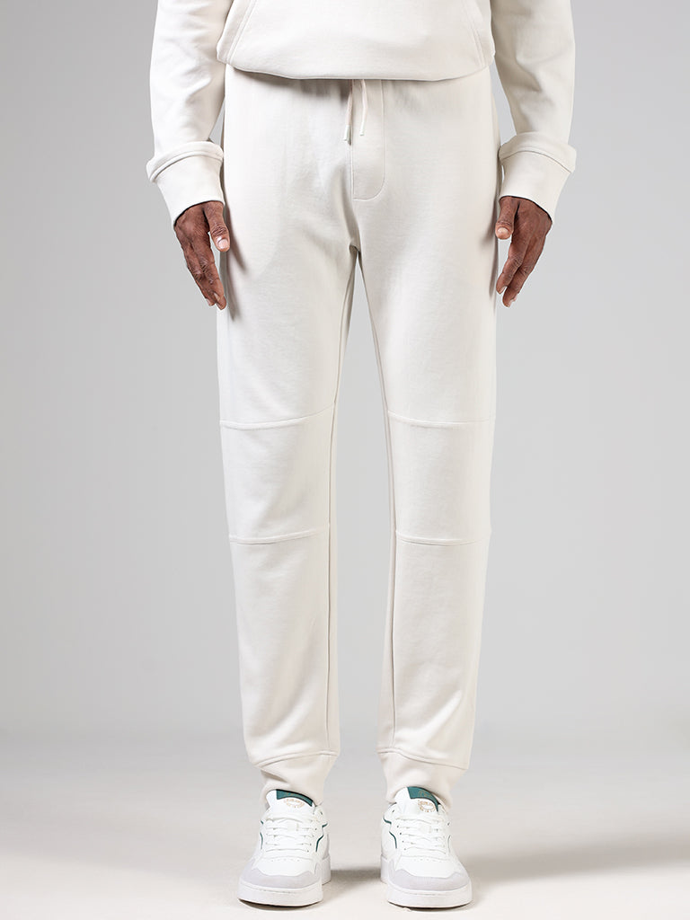 Studiofit Off White Relaxed Fit Joggers