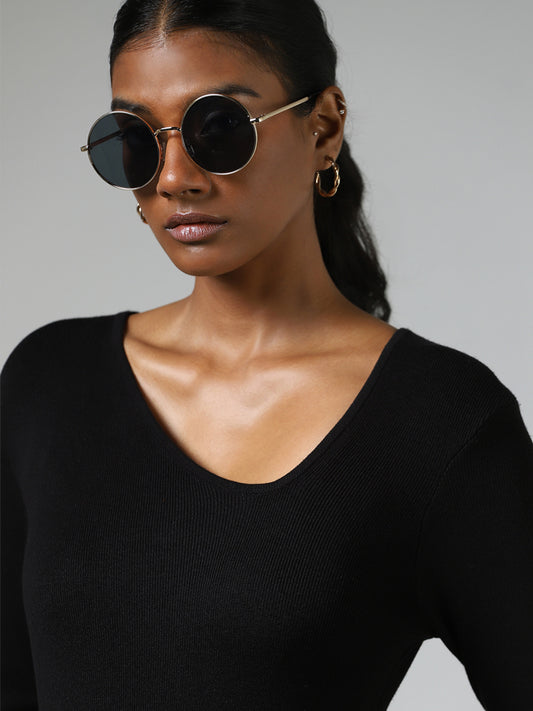 Wardrobe Black Slit Dress