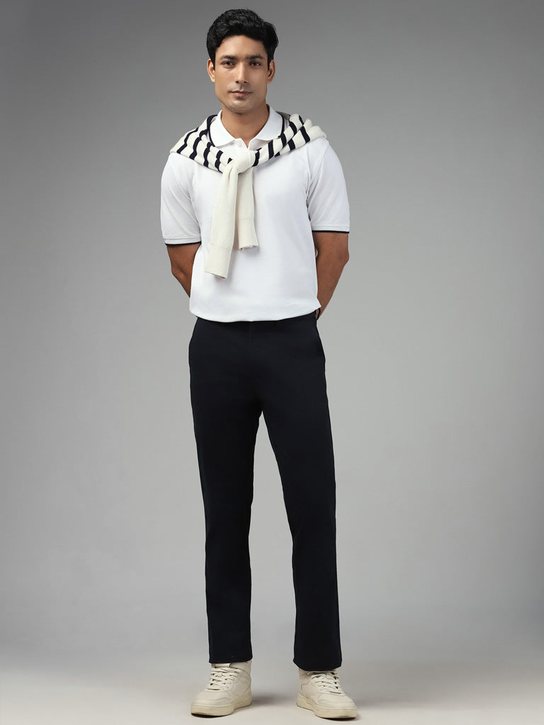 Ascot White Relaxed Fit Polo T-Shirt