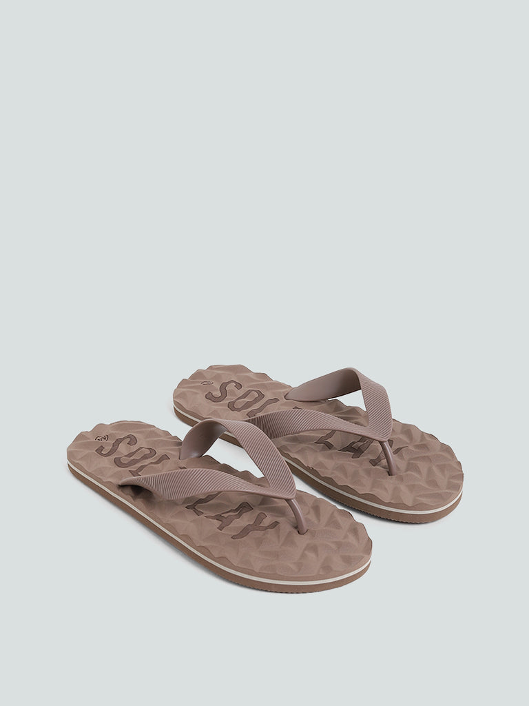 SOLEPLAY Taupe Monotone Flip Flop