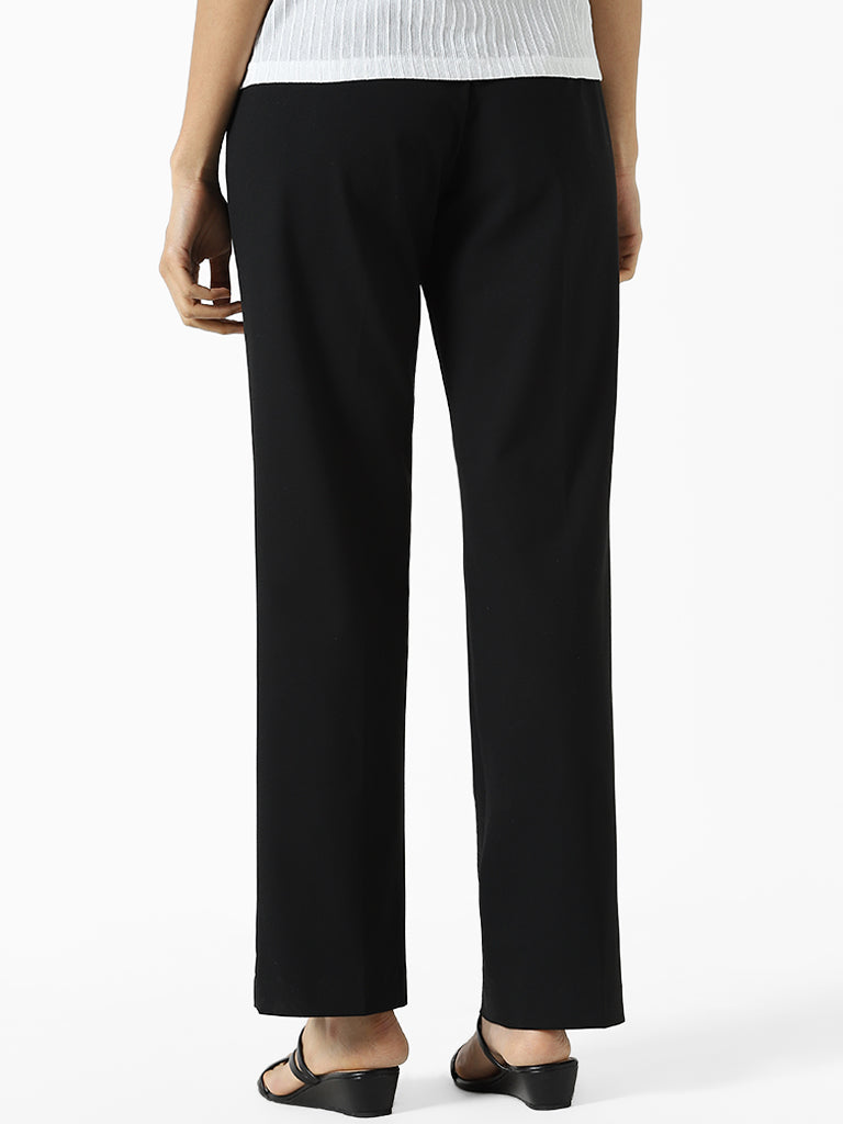 Wardrobe Black Mid Rise Trousers