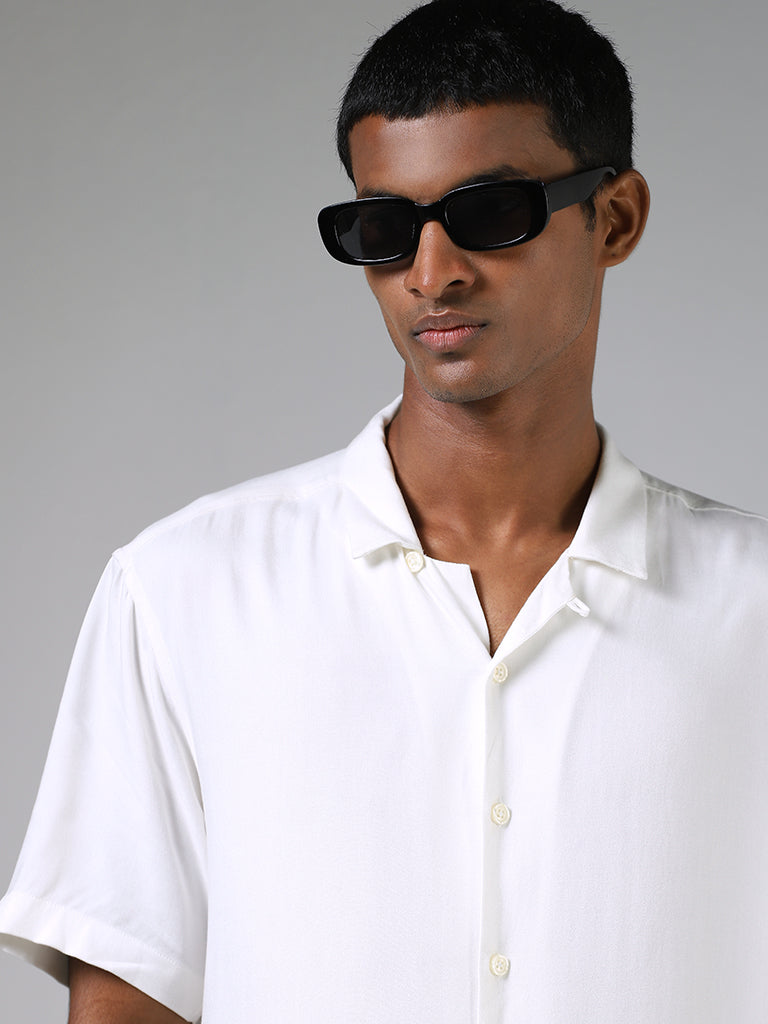 Nuon Solid White Casual Shirt