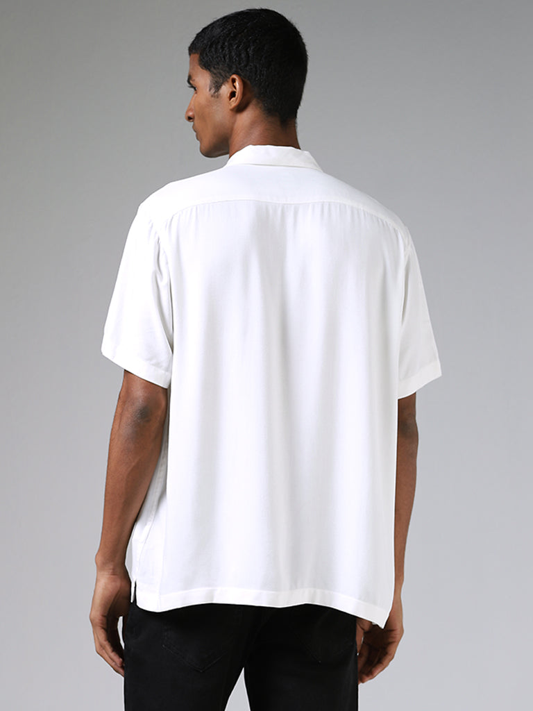 Nuon Solid White Casual Shirt