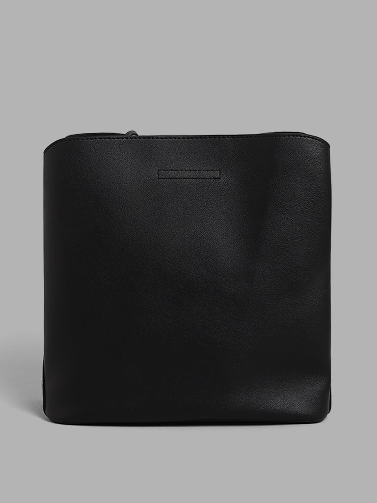 LOV Black Embellished Fringe Accent Handbag