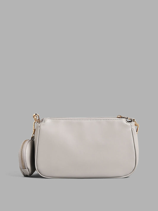LOV Grey Sling Bag With Pouch Set