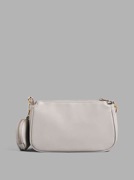 LOV Grey Sling Bag & Pack of 2 Pouch Set