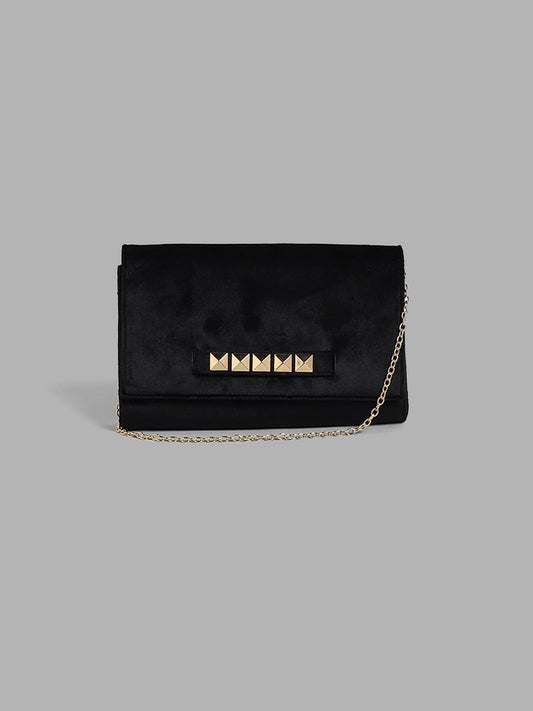 LOV Black Stone Accent Clutch