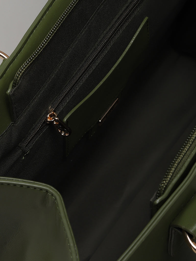 Olive green luggage top