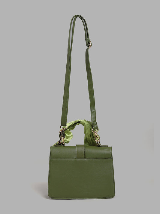 LOV Plain Olive Green Cross Body Bag