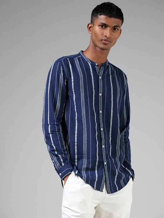 ETA Blue Striped Resort-Fit Shirt