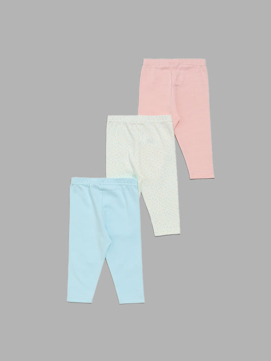 HOP Baby Multicolor Leggings - Pack of 3