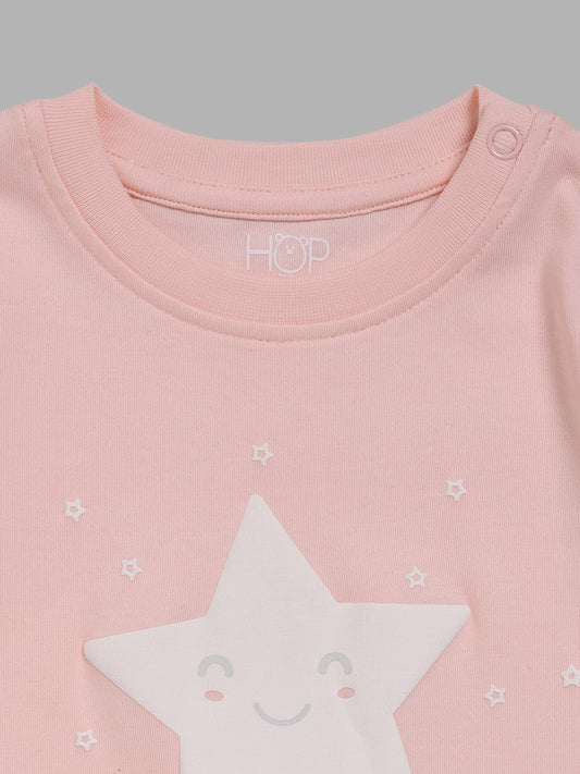 HOP Baby Multicolor Star Printed T-Shirts - Pack of 3