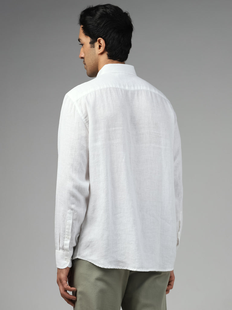 Ascot Solid White Relaxed Fit Shirt